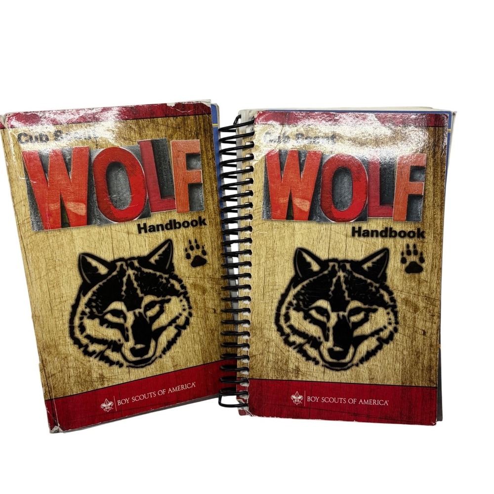 Boy Scouts of America Wolf Handbook Set‎ 2015 Printing Spiral & Softcover BSA